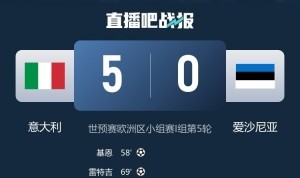 共和报：由于场地内出现手机响铃，意大利vs爱沙尼亚一度中断